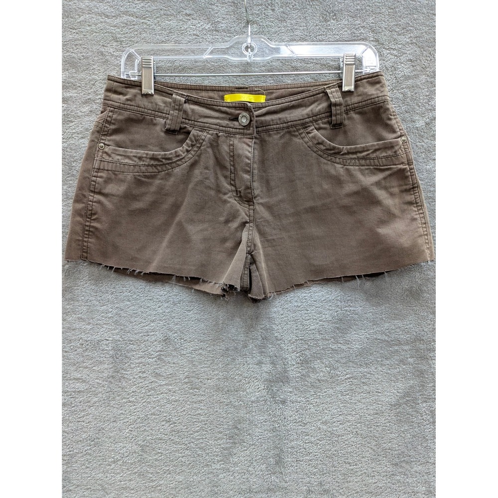 Gorpcore Utility Shorts Womens 6 Brown Lole Canvas Cut‎ Off Raw Hem Outdoor